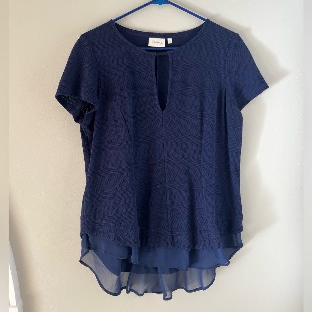 Deletta Midnight Blue Layered Blouse